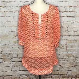 41 Hawthorne Geometric Blouse